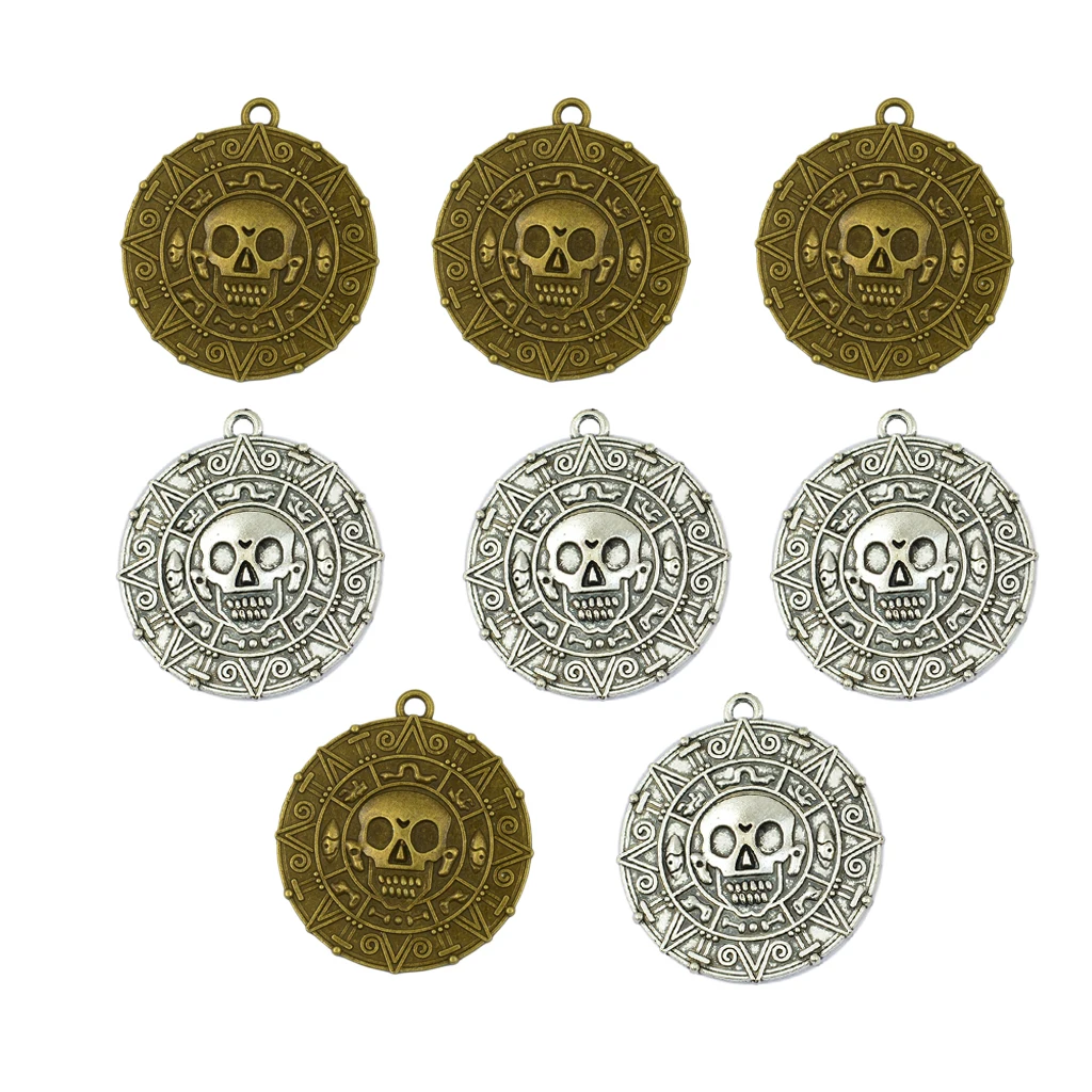 

индивидуальный заказ на 250 шт. бронзовый 43 мм большой кулон с ацтекским пиратским черепом