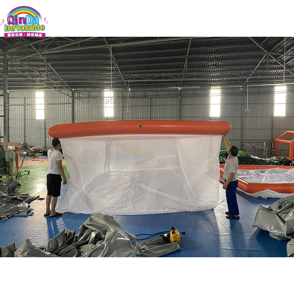 

Customized Color Sea Pool Leisure Inflatable Yacht Boat Pool With Net