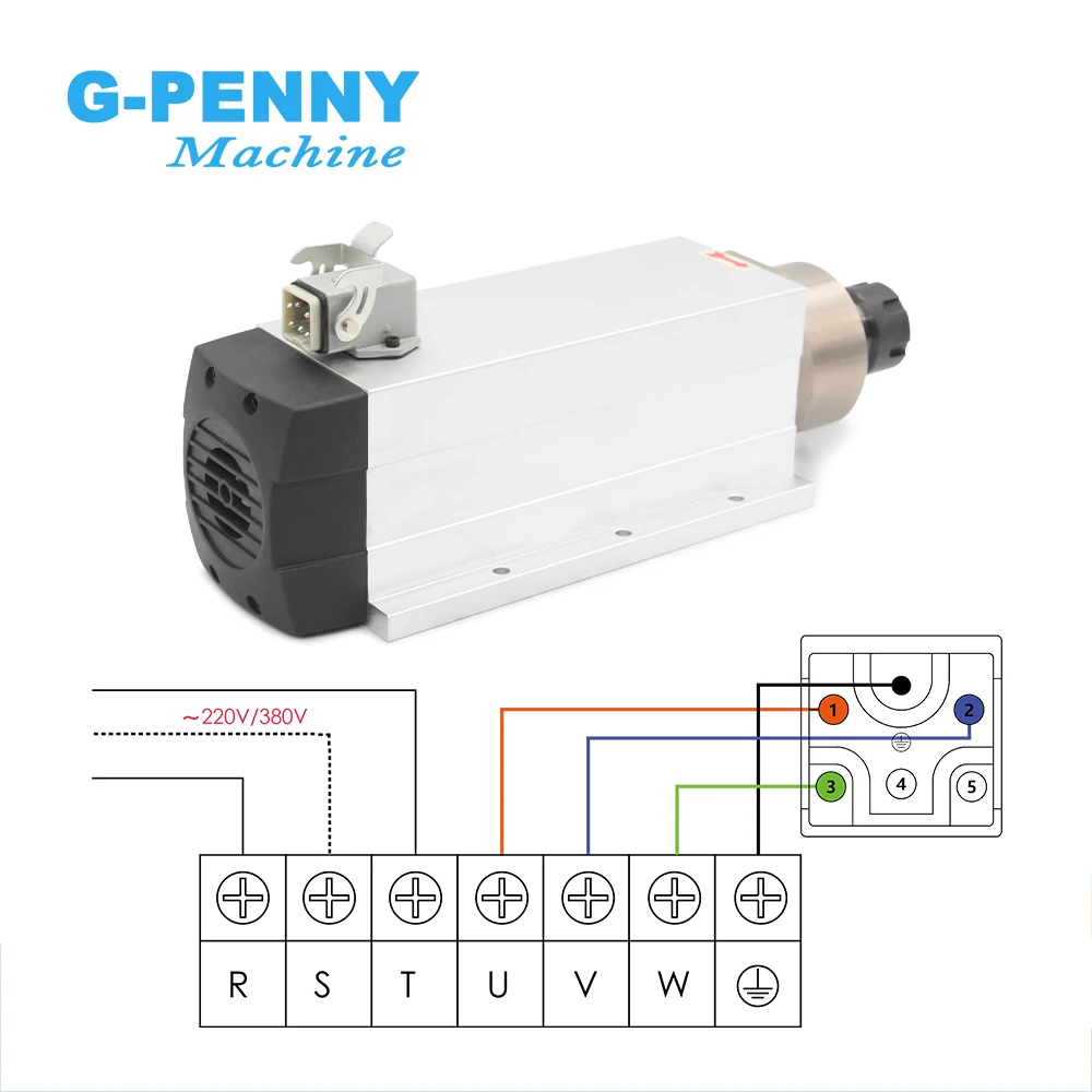 Imagem -05 - G-penny Er25 ar de Refrigeração do Eixo Rolamentos de Esferas de Cerâmica 0.01 mm Precisão Eixo Quadrado 220v 380v Pcs