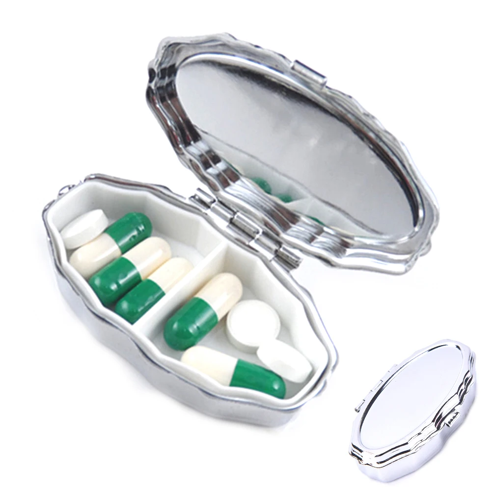 

Folding Vitamin Medicine Drug Container Pill Box Makeup Storage Case Container Pill Organizer Box Case newest Pill Box