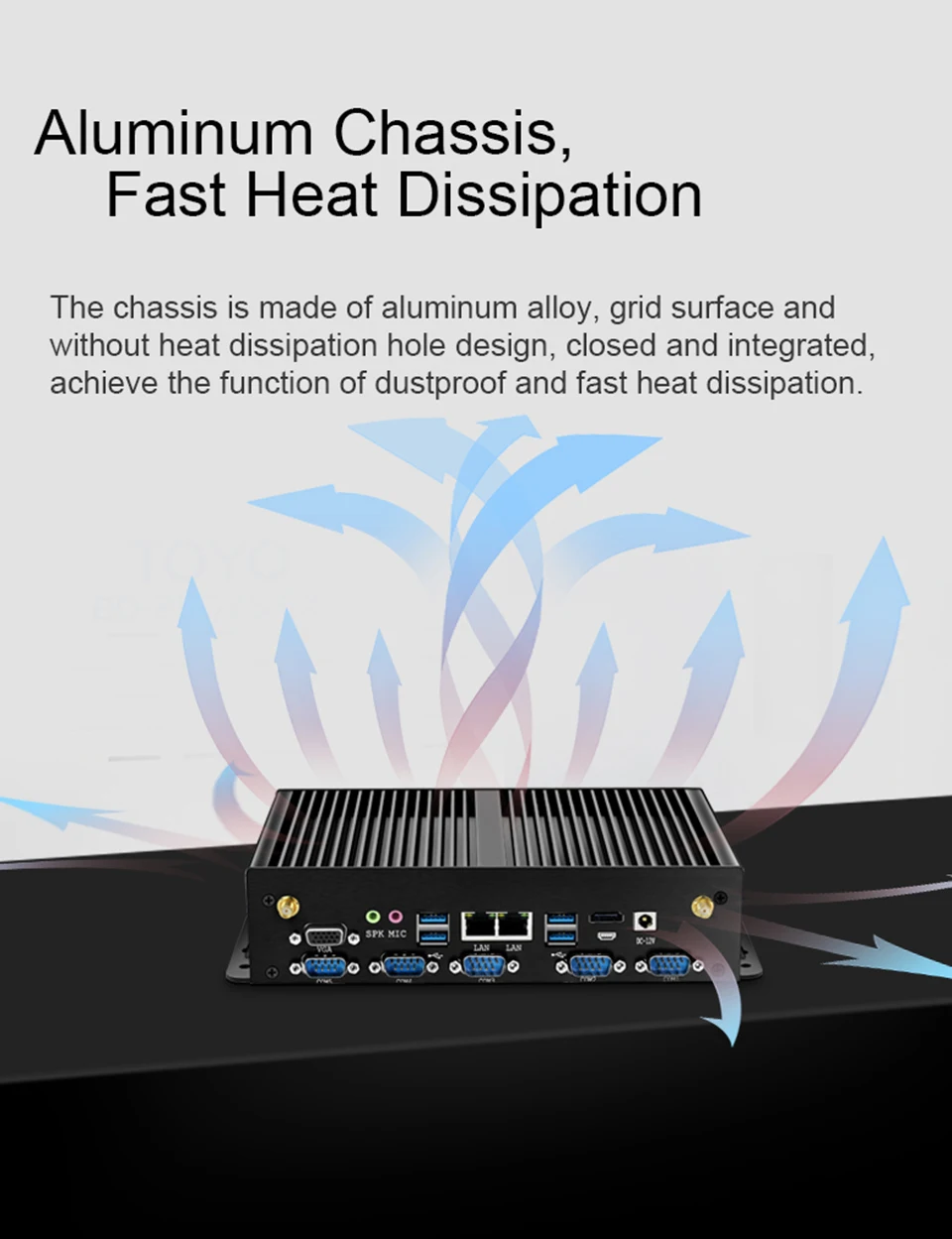 Intel Core I7-5500U I5-4200U Mini PC with 2xNIC LAN 6DB9 RS232 Support Linux Pfsense Computer for Industrial Windows10 Ready