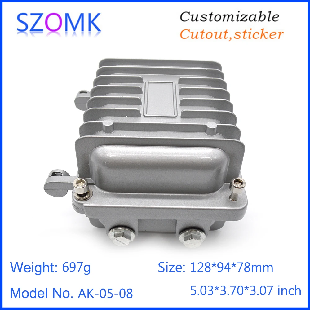 128*94*78mm custom aluminium electronics enclosure amplifier die cast aluminum case IP67 signal project housing box