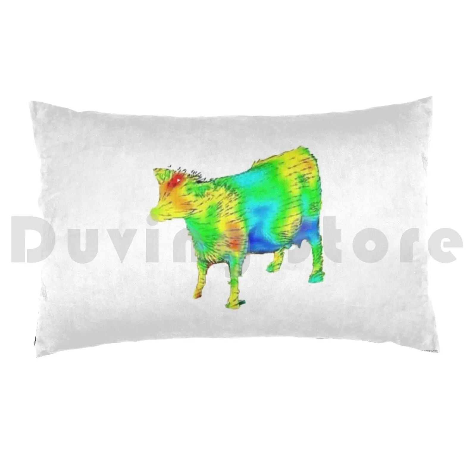 Aerodynamics Of A Cow Pillow Case DIY 50*70 Cow Barn Farm Farming Meme Aerodynamics Engineering Rainbow Heatmap