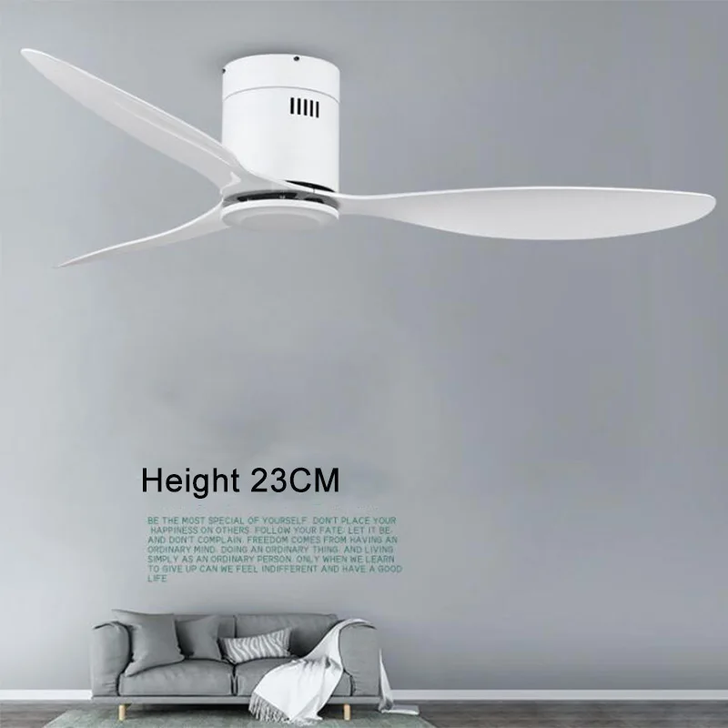 52Inch Ceiling Fan without Lights with Remote Control Low Floor Vintage Ventilador De Techo 220V Bedroom Ceiling Fan