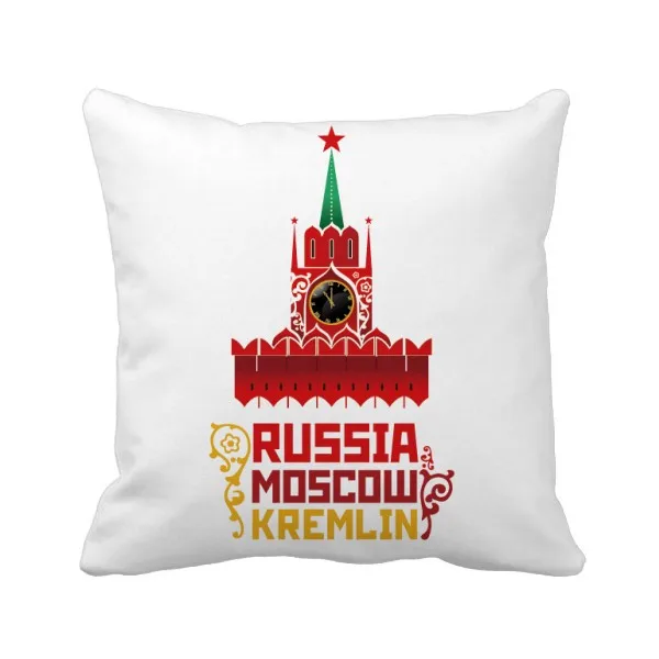 

Russia Moscow Kremlin Pattern Throw Pillow Square Cover