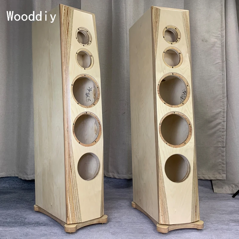 Wooddiy Double 6.5 Inch Birch Plywood Empty speaker cabinet Fit SCAN-SPEAK R2904/700005 12W/4631G00 18W/8531G00 Three Way