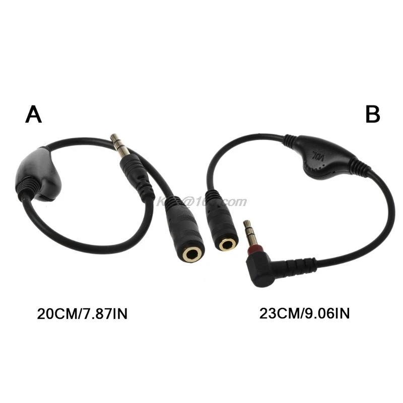 Cabo de extensão aux de 3.5mm, conector macho para fêmea, cabo de áudio estéreo com controle de volume, fone de ouvido, fio para smartbum