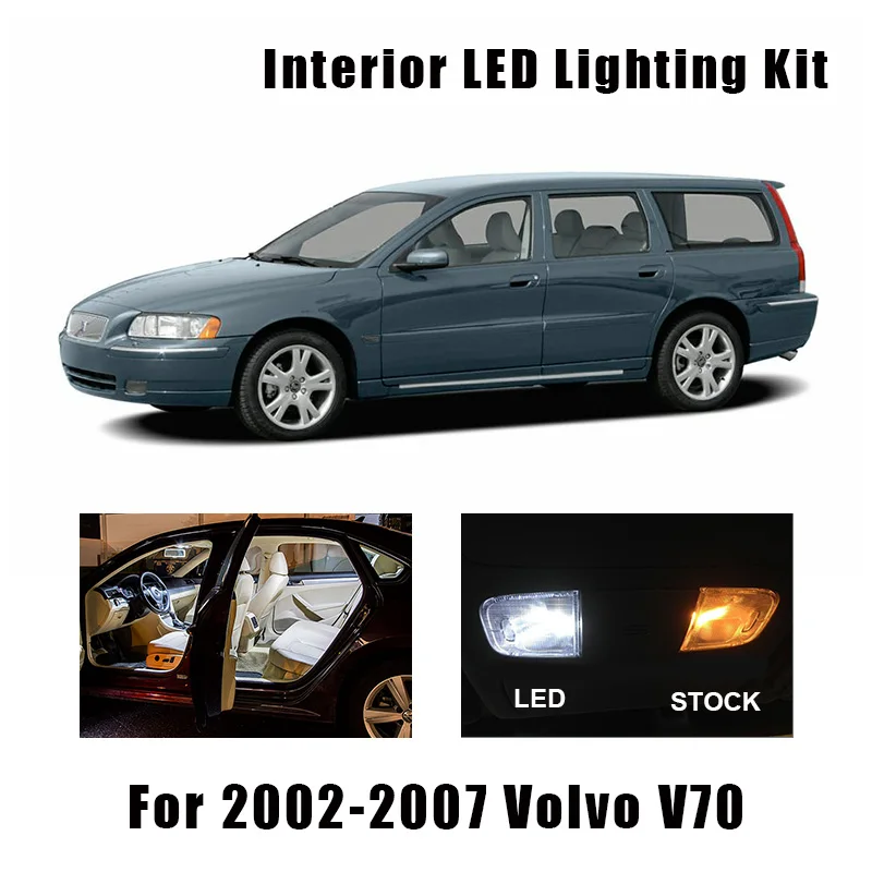 

11 лампочек для внутреннего освесветильник, подходит для 2008 2009 2010 Volvo V70, фотография карты