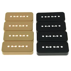 Dopro 4-Pack Cream/Black Plastic P90 Soapbar Guitar Pickup Covers Soap bar Pickup Cover with Pole Spacing 1-15/16