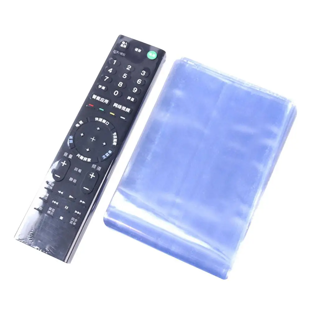 10Pcs Heat Shrink Film Clear Video TV Air Condition Remote Control Protector Cover Home Waterproof Protective Case Anti-dust Bag