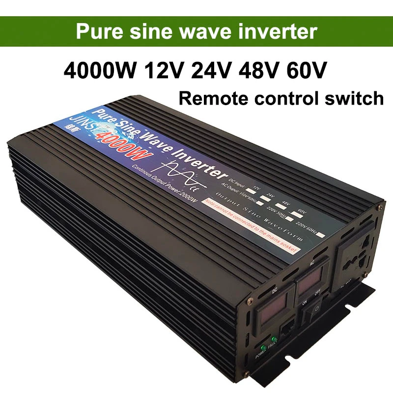 Imagem -03 - Inversor de Energia Solar de Tensão 12v 220v 3000 v Conversor com Controle Remoto Faça Você Mesmo Inversor de Onda de Seno Puro 12v 24v 48v 60v 4000 v 220 w