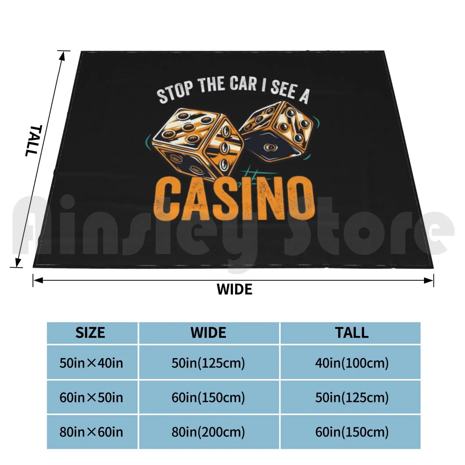 Stop The Car I See A Casino Blanket Super Soft Warm Light Thin Stop The Car I See A Casino Stop The Car Car Casino