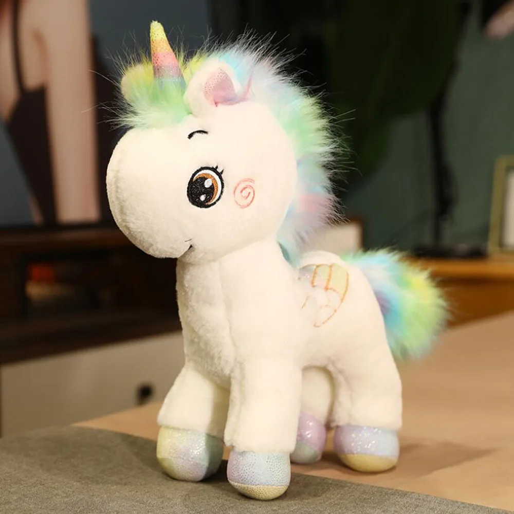 Bonito unicornio rosa para niña, regalo de cumpleaños y Navidad, peluches de dos estilos