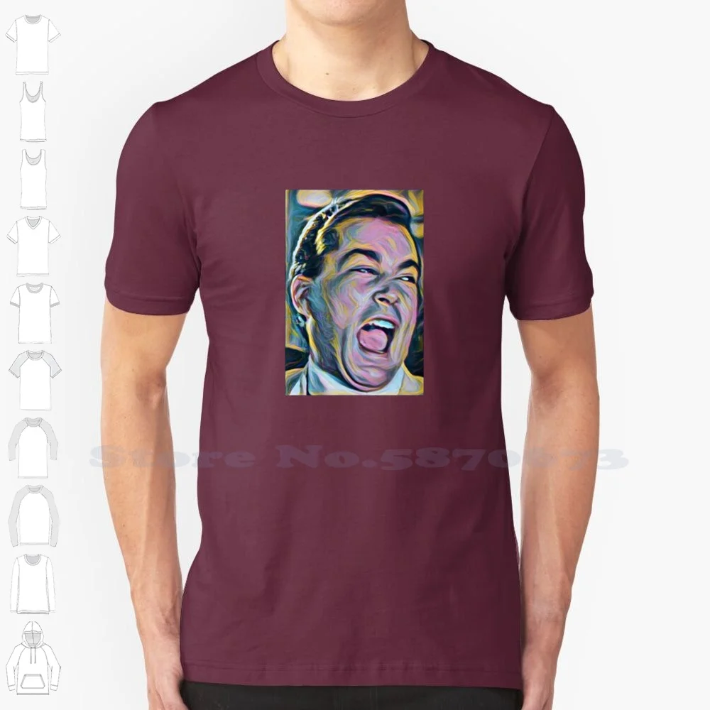 Ray Liotta Laugh Mafia Gangster Movie Goodfellas Painting 100% Cotton T-Shirt Goodfellas Scarface Movie Men Casino Ray Liotta