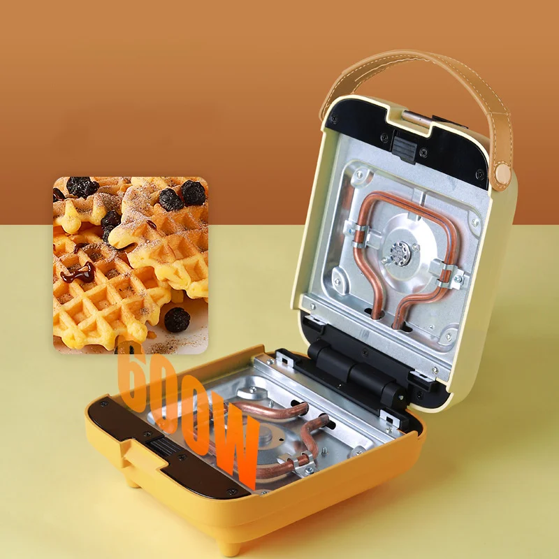 เครื่องปิ้งขนมปังอัตโนมัติอาหารเช้าแบบพกพาเครื่องทำแซนวิชไฟฟ้าวาฟเฟิล Non Stick Multifunctional Home Drop Shipping MB20