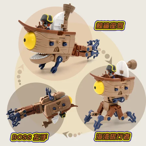 BOSS Robot Doll PVZ Zombies 5 в 1 - ПВХ фигурки для коллекционеров — фото устройства