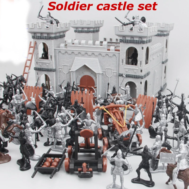 Soldiers Set Medieval building blocks Doll Action Figures Sand table model Toys Plastic Collective Model  For kids Military gift