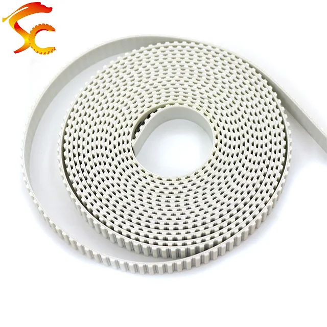 

High Quality 50meters T5 15MM PU open belt T5 timing belt width 15mm Pitch 5mm white Polyurethane with steel core Free shipping