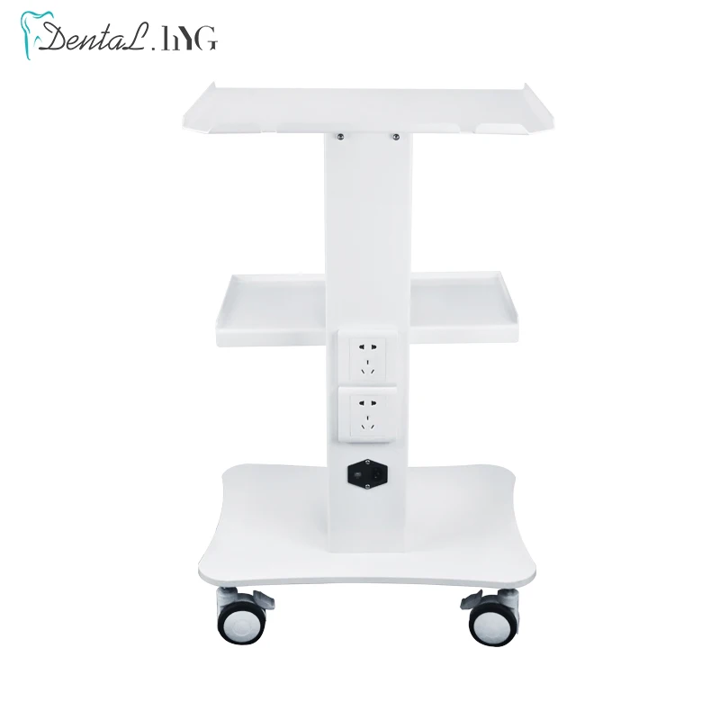 Dental Trolley Portable with Shelf Trays Movable Mobile Table with Brake Dentist Tool Equipment High Quality