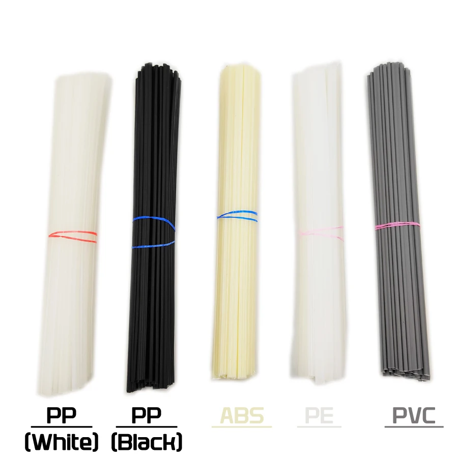 50pcs/100pcs 2x2.5mmx200mm Length Plastic Welding Rods Bumper Repair ABS/PP/PVC/PE Welding Sticks Welding Soldering Supplies