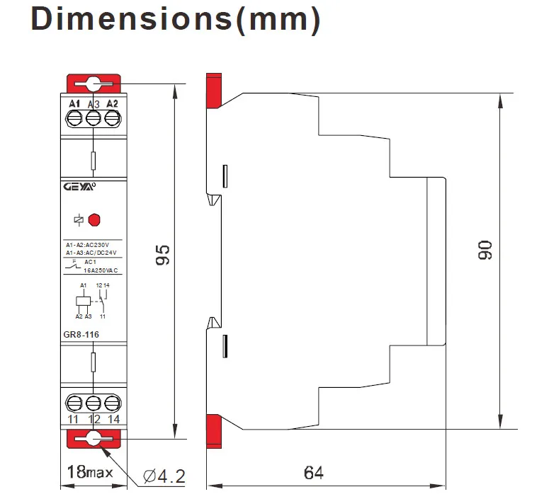 GEYA GR8 Guida Din 12V 24V 48V Relè ausiliario Controllo industriale Mini relè intermedio AC/DC12V con 1SPDT 2SPDT 3SPDT 13 GEYA GR8 Guida Din 12V 24V 48V Relè ausiliario Controllo industriale Mini relè intermedio AC/DC12V con 1SPDT 2SPDT 3SPDT 13