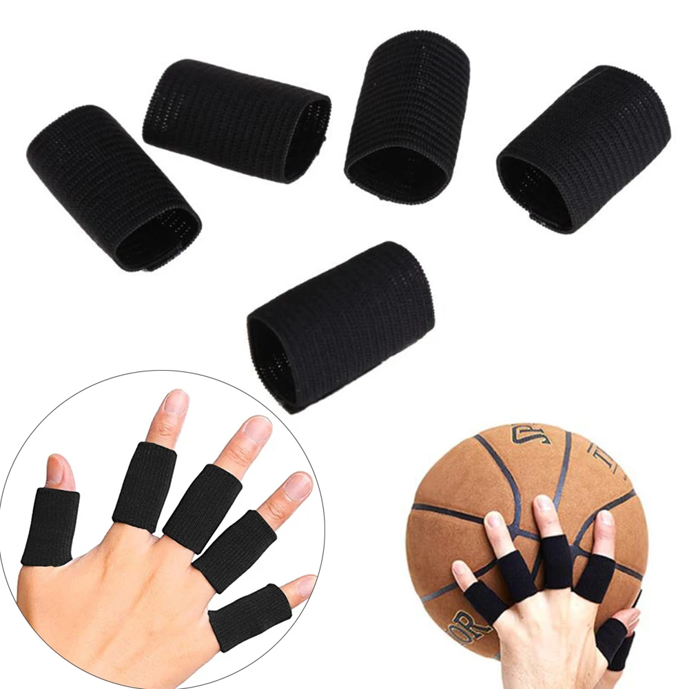 10pcs Stretchy Sports Finger Sleeves Arthritis Support Finger Guard Outdoor Basketball Volleyball Finger Protection