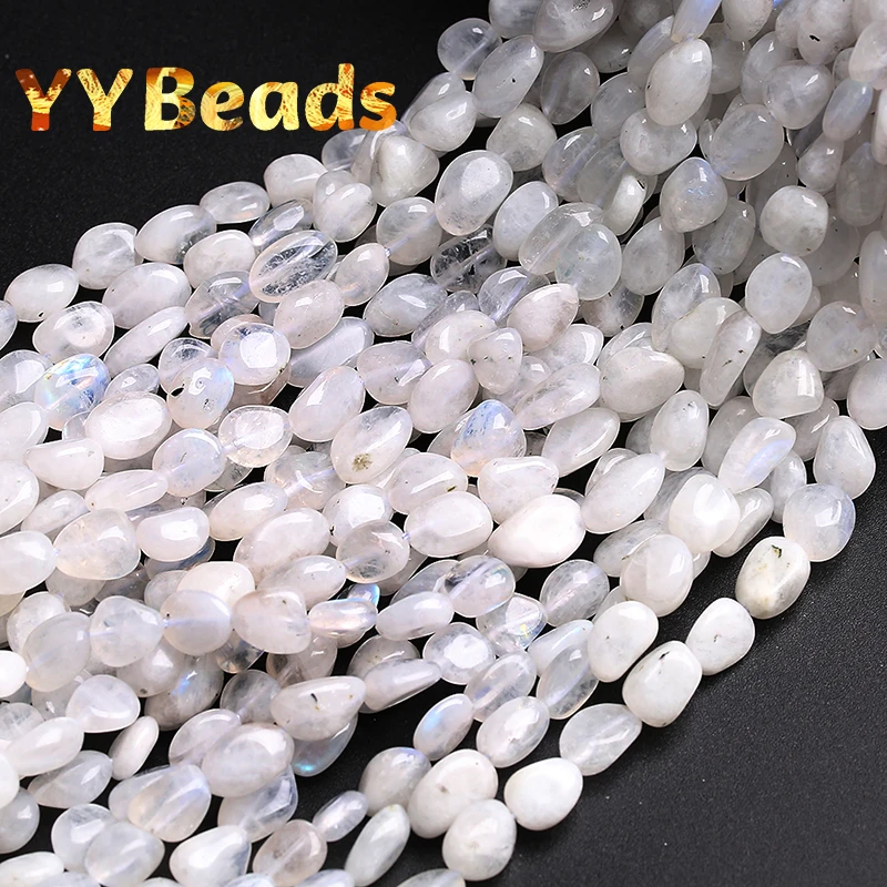 6x8mm Natural Irregular Blue Moonstone Beads Loose Charm Beads For Jewelry Making DIY Bracelets Necklaces For Women Accessories image 4
