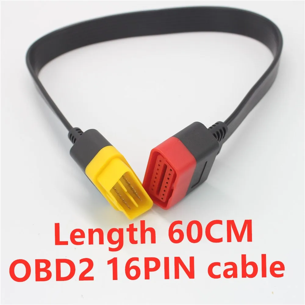 

Car OBDII Extension cable 16 Pin Male To Female OBD2 Connector 16Pin diagnostic tool ELM327 OBD2 extended adapter 0.6m cable