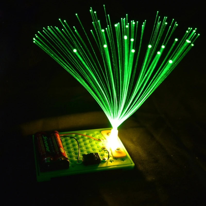 Kits de experimentos de ciencia para niños, luces de fibra óptica coloridas, juguete educativo DIY