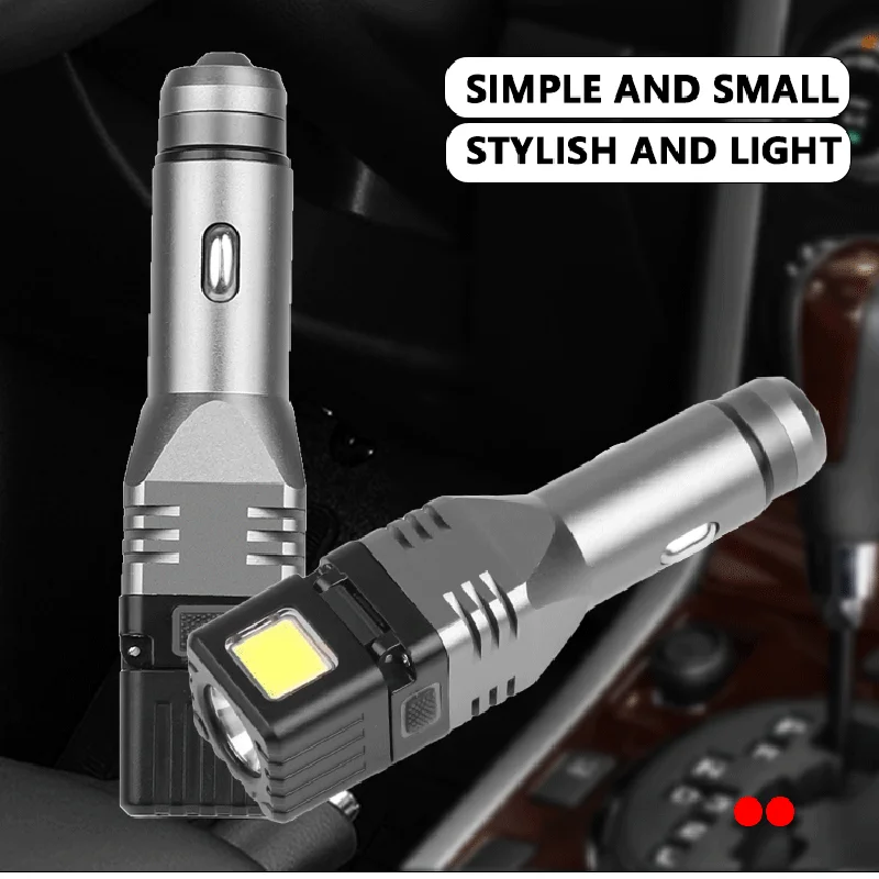 High Quality Aluminum Car Charger Led Flashlight XP-G Q5 COB Emergency Lighting Bulb Torch Built in Rechargeable Battery Lantern