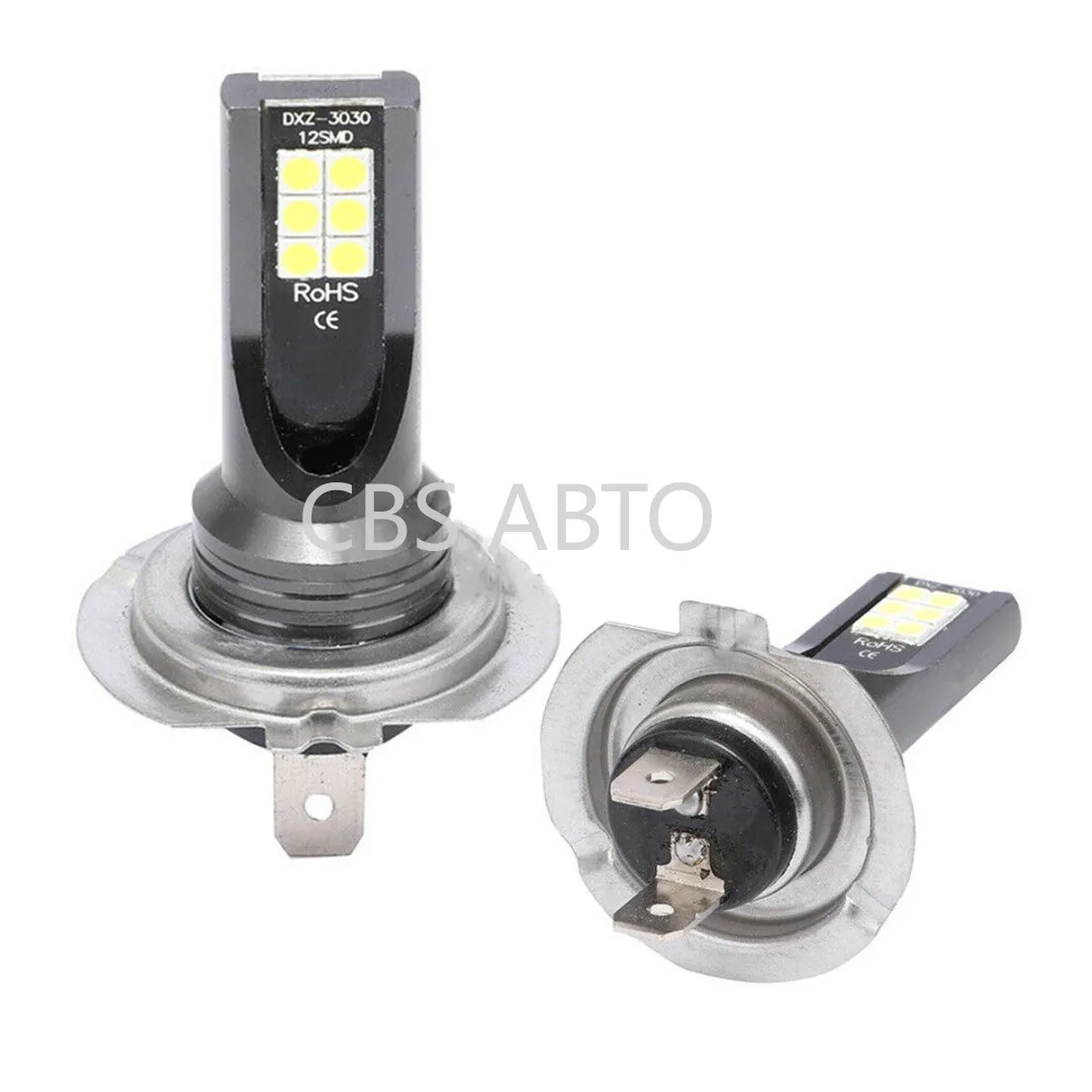 CBS ABTO 2pcs DC9-32V H7 110W 11000LM LED Car Headlight Hi/Lo Beam Fog Lamp Bulb Conversion Kit 6000K White Light