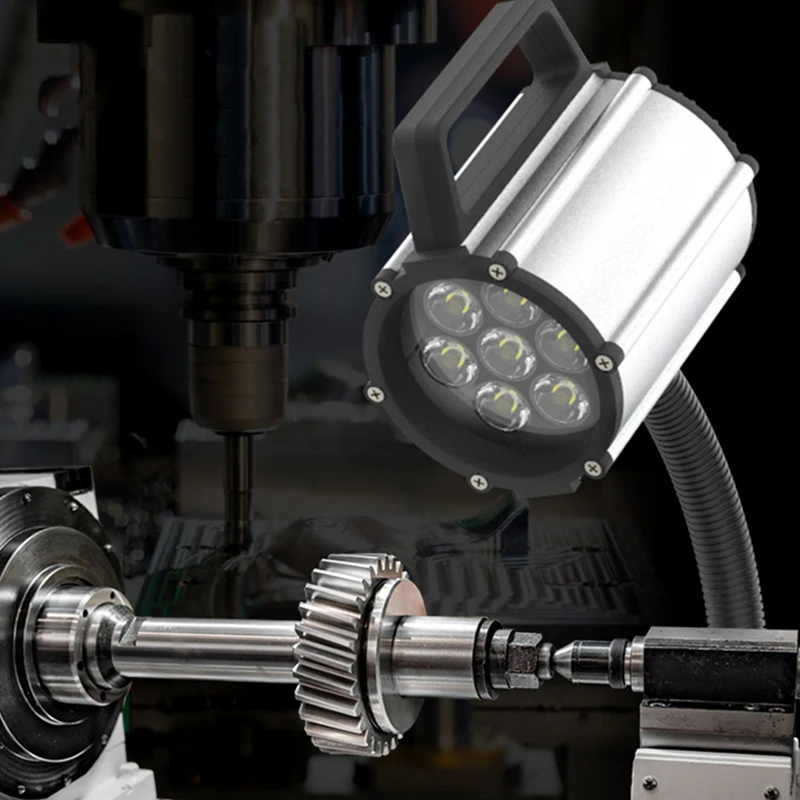 LED Machine Tool Working Light 24V/220V Magnet Base Waterproof CNC Lathe Punch Milling Machine Garage Mechanical Lighting