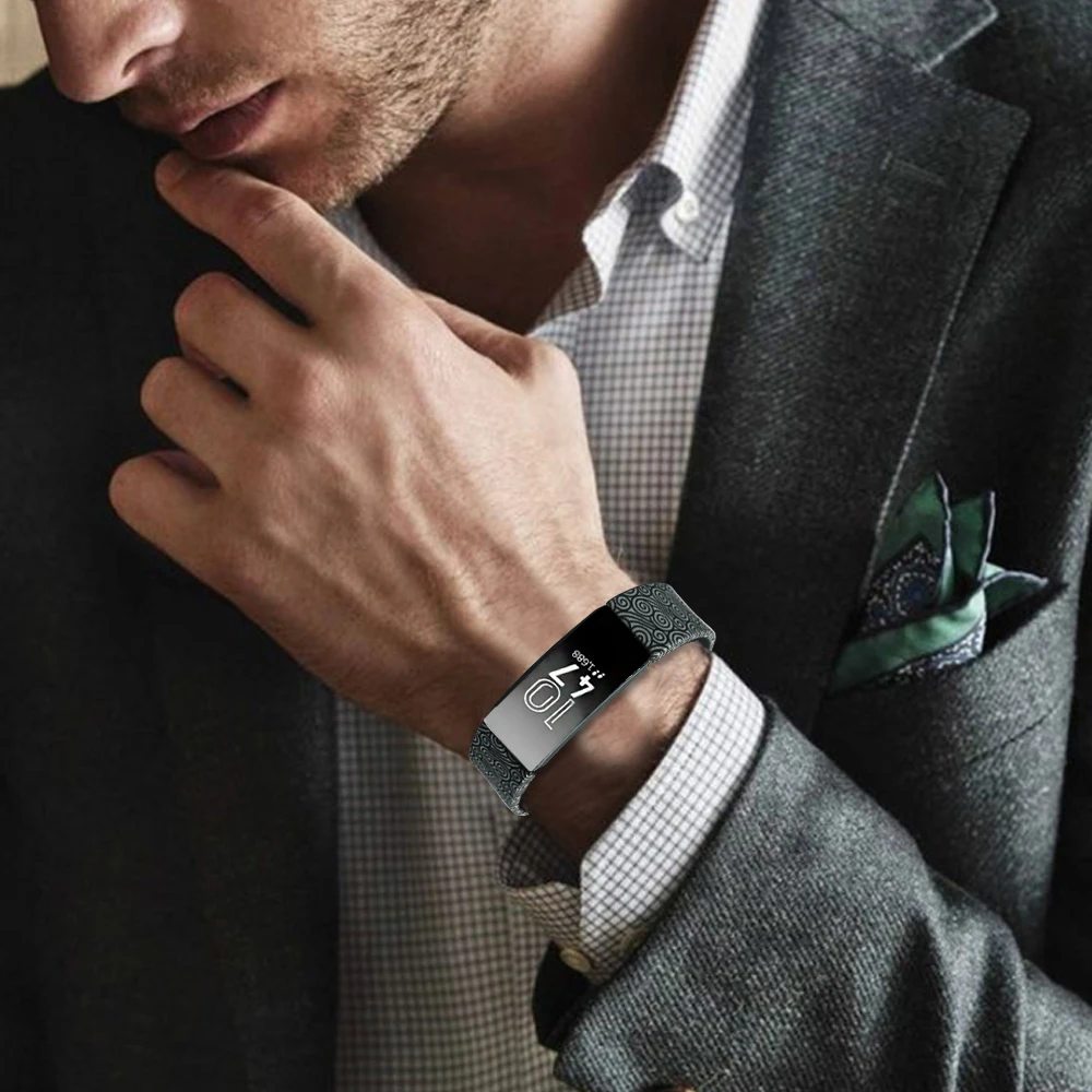 Fascia Da Polso in silicone Per Fitbit Inspire HR/Inspire Astuto Della Vigilanza Stampato Patterned Sostituzione del Cinturino Della Cinghia Per Fitbit Inspire