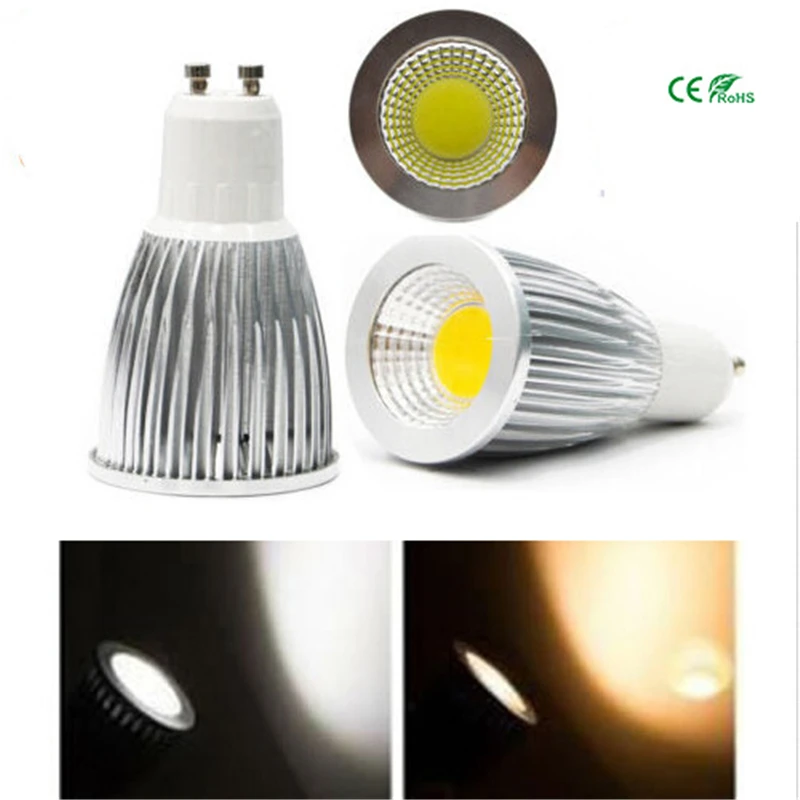 

1pcs/lot Super Bright 9W 12W 15W GU10 COB LED Bulb 110V 220V Dimmable Led Spotlights Warm/Cool White GU 10 COB LED lamp lighting