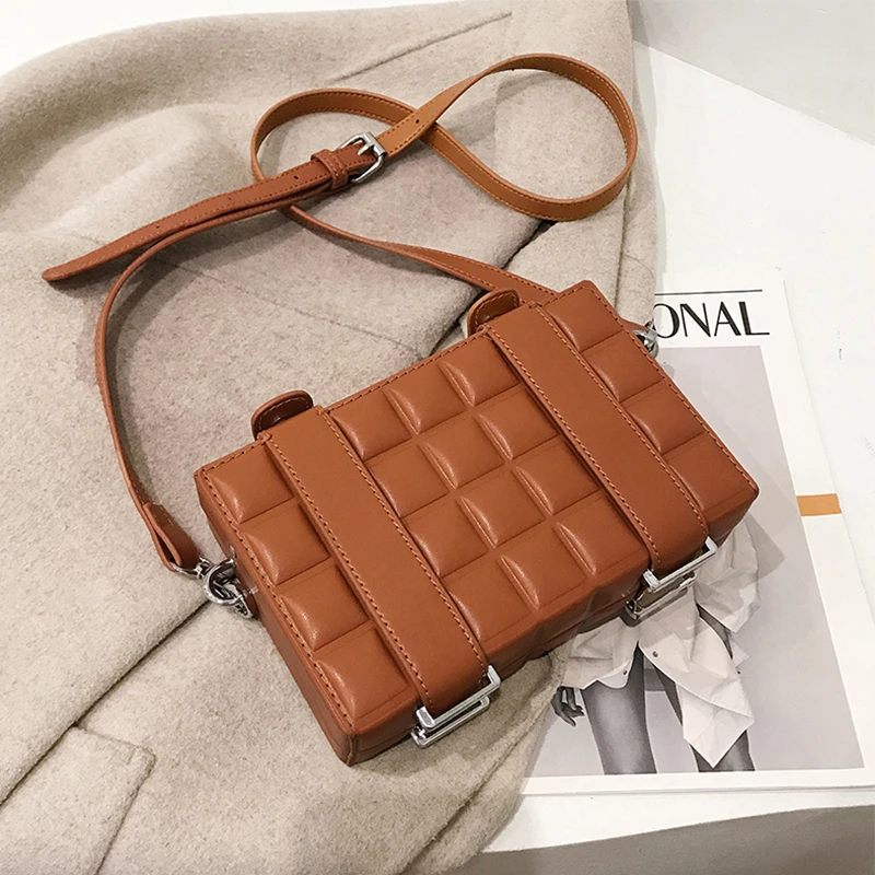 Fashion Geometric Box Design Small Crossbody Bag Shoulder Bag for Women 2021 Casual Clutch Bag Designer Bag Purses and Handbags