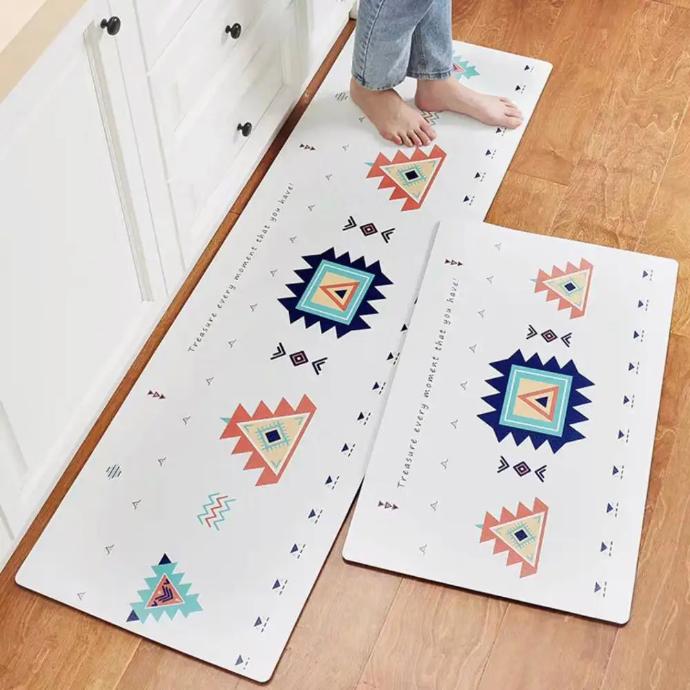 Creative Kitchen Mat Rug For Household Waterproof And Oil-proof Carpet Web Celebrity Non-slip Can Be Used To Scrub Floor Mats