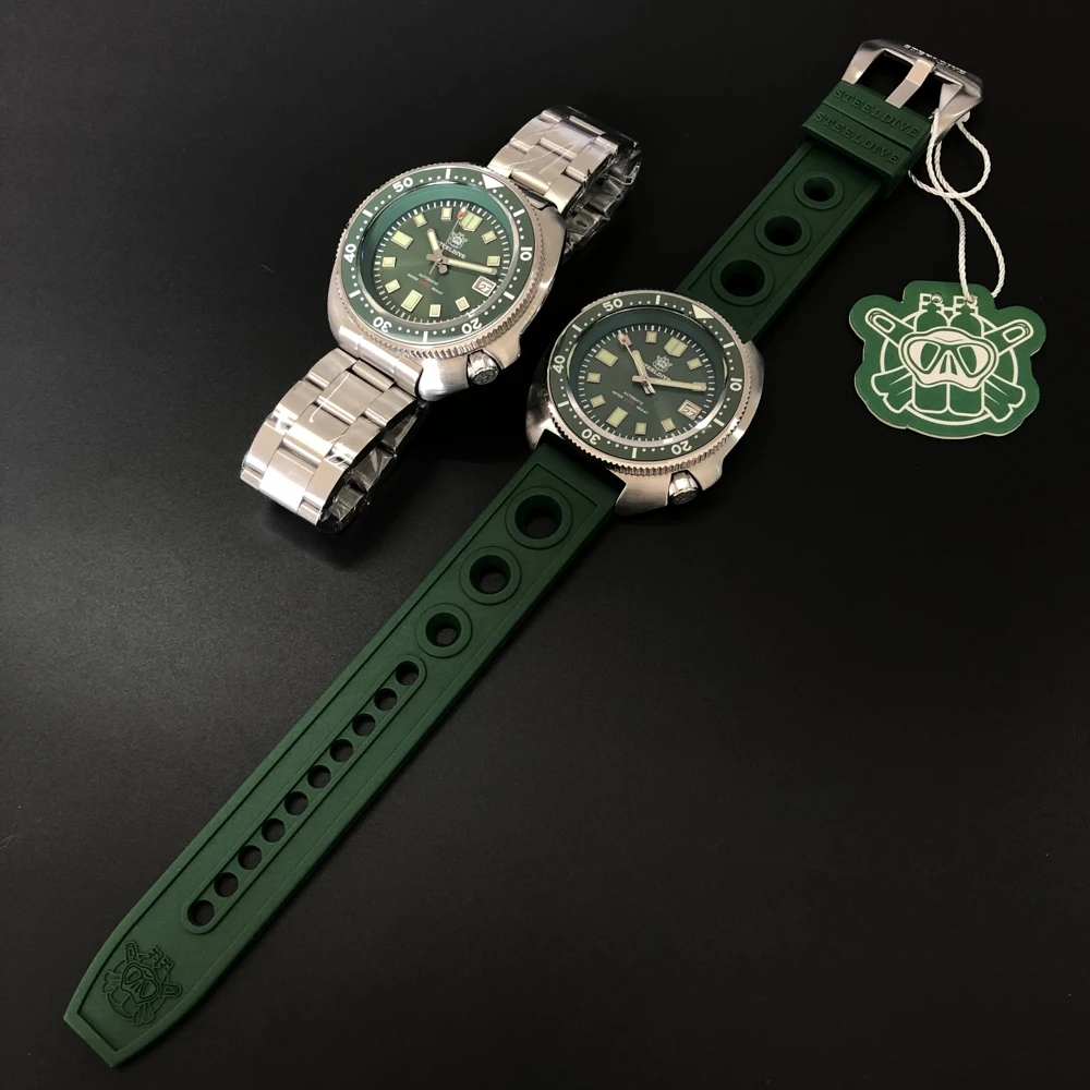 STEELDIVE Men Automatic Watch 43.8mm Mechanical Wristwatch Diver 20Bar Waterproof Sapphire Mirror Luminous NH35 Ceramic Bezel view 5