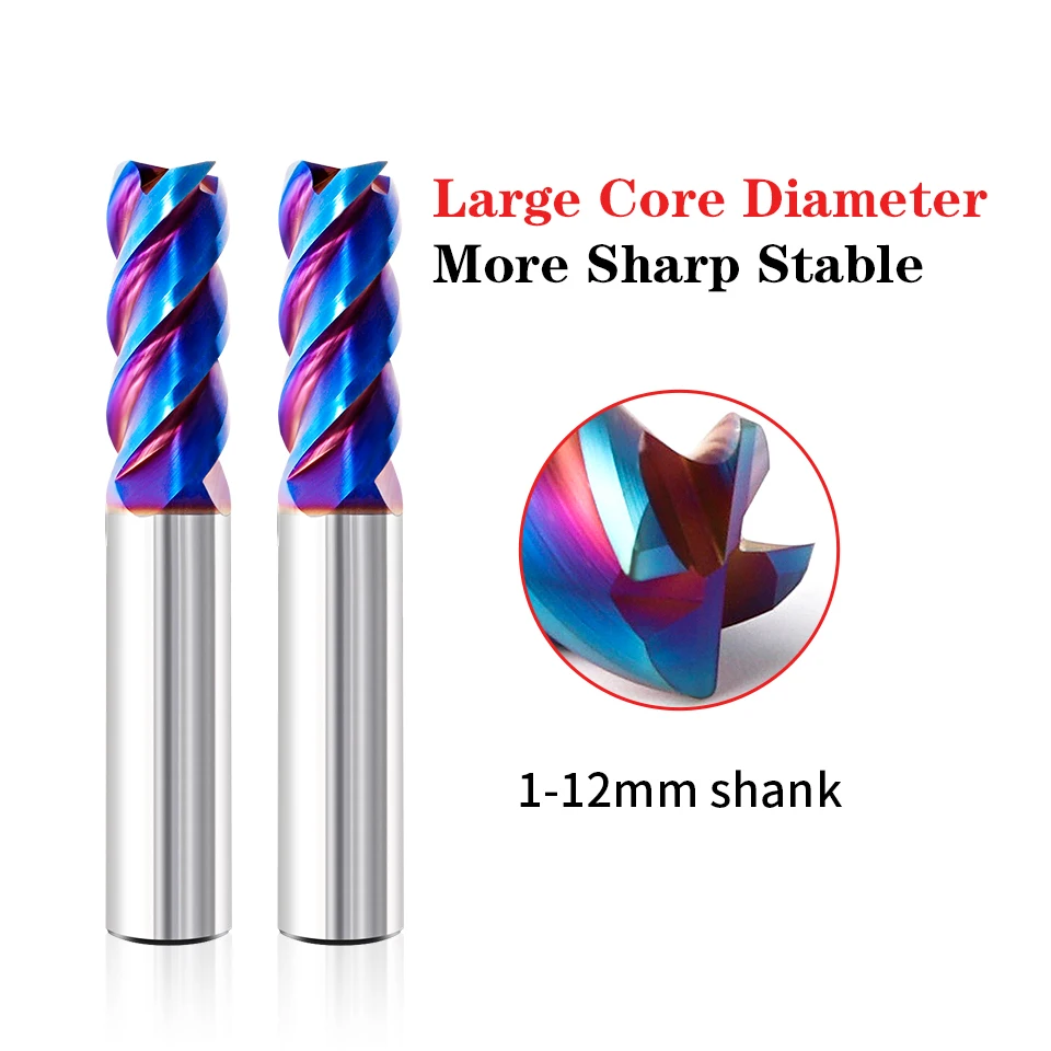 Augusttools HRC65 Corner Radius End Mill 4 Flutes Tungsten Carbide Milling Cutter CNC Meteal Milling Tools For Stainless Steel