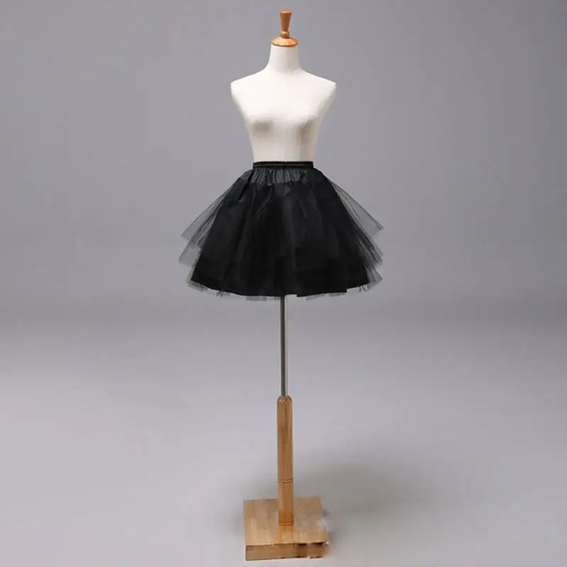 Ropa sirvienta para niñas, Falda corta sin aros, enagua malla hilo Ballet, cintura elástica, tutú