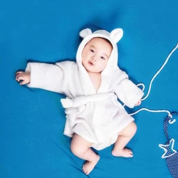 Super Soft Flannel Baby Sleeper Newborn Baby Toddler Bathrobe Towel Baby Washcloth pijama Flannel Robes Baby Sleepwear Hooded
