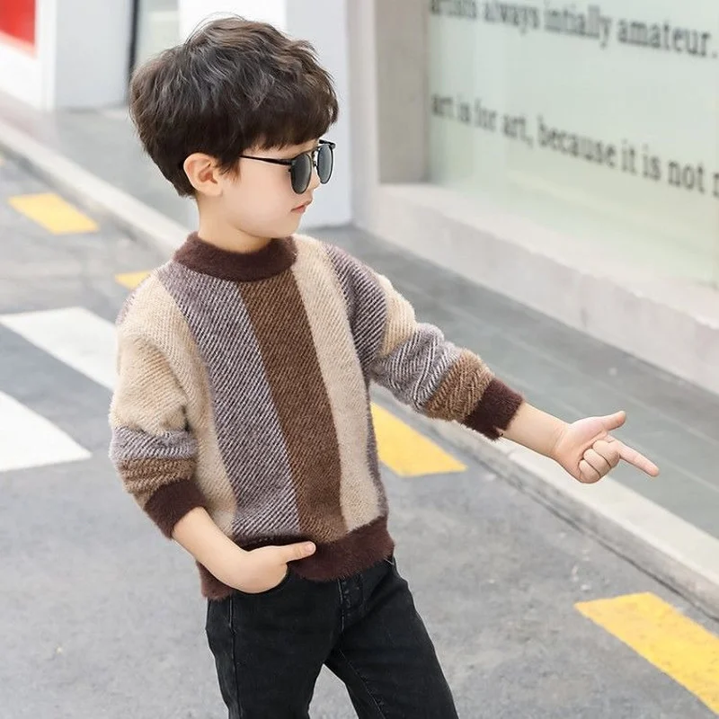 Children\'s sweater Winter New Cotton Clothing  Sweater teenage boys Sweater Children\'s clothing fall knit sweater 10 12 14 years