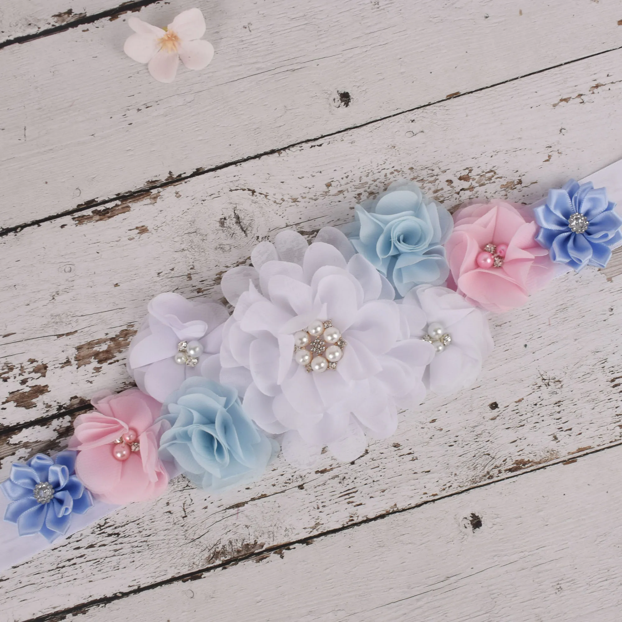 

Maternity Sash Women Flower Sash Pregnancy Belly Belt Photo Props Gift Baby Shower Party Sash Flower Girl Belt