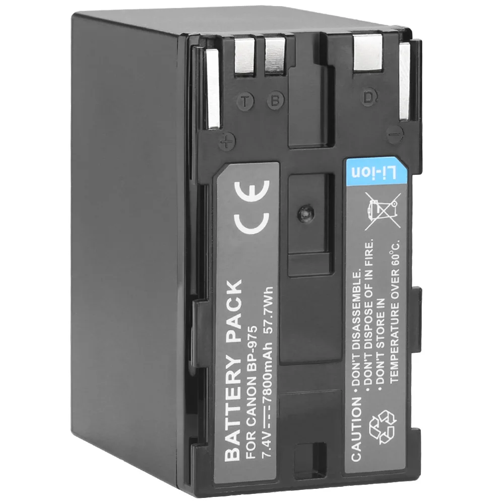 7800mAh BP-975 BP 975 BP-945 akumulator do aparatów Canon EOS C100,EOS C100 Mark II, EOS C300, EOS C300 PL, GL2, XF100, XF105