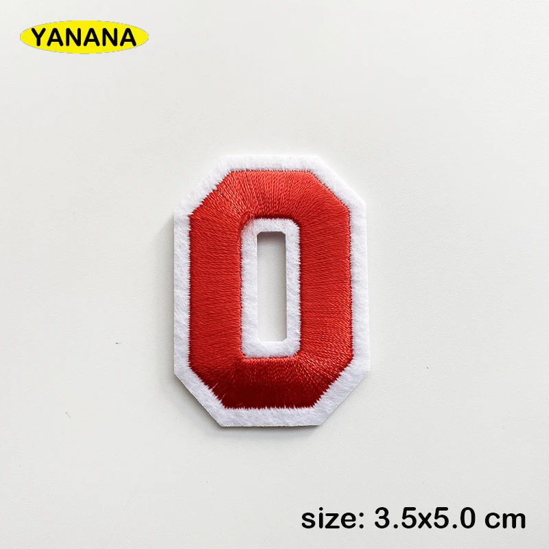 Number Embroidery Patches for T shirt Iron on Stripes Appliques Clothes Stickers Clothing Badges DIY clothing