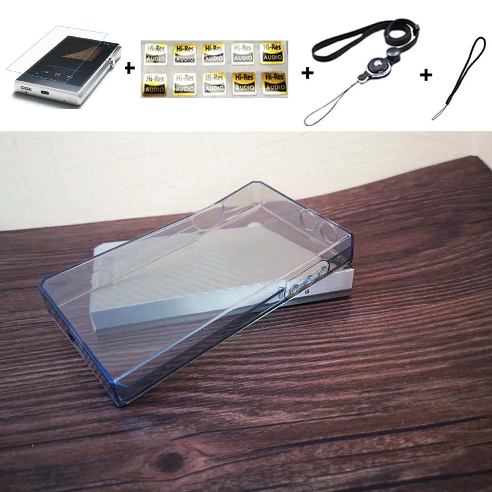 Мягкий прозрачный защитный чехол из ТПУ для iRiver Astell & Kern SP1000 с защитой переднего экрана из закаленного стекла