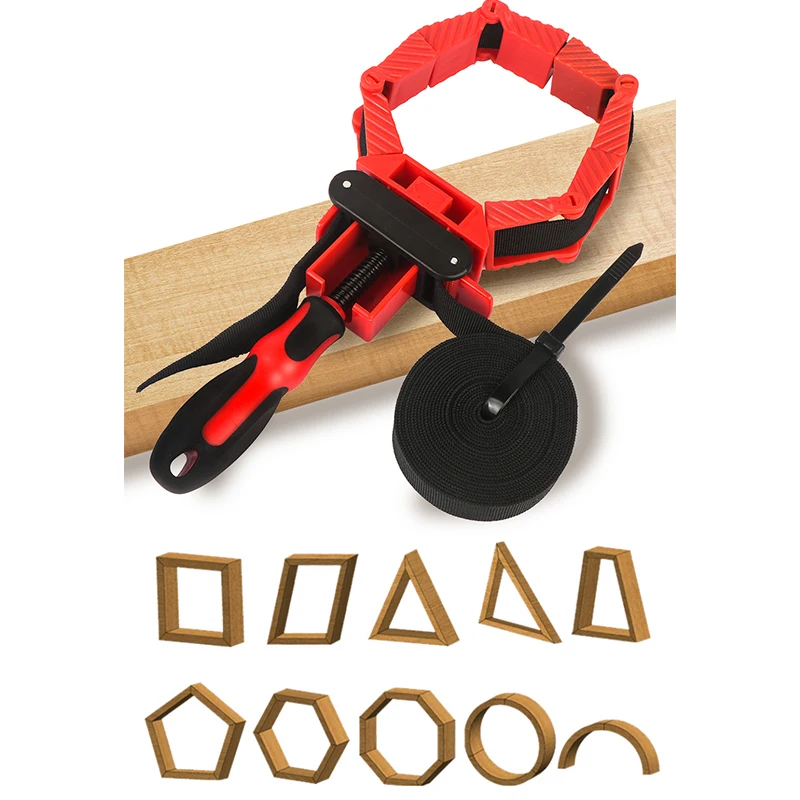 Strumenti di serraggio della cinghia multifunzione morsetto per tubi lavorazione del legno morsetto per utensili a banda regolabile rapido morsetto angolare poligonale in Nylon da 4M