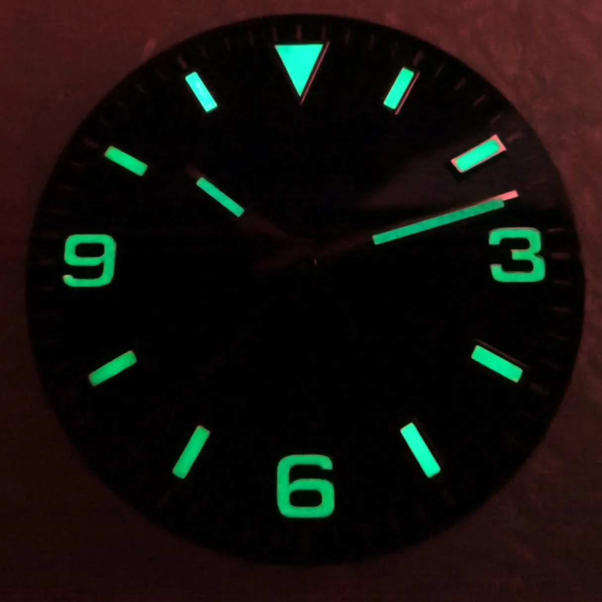 28.5mm Explorer 369 luminous dial is suitable for NH35 NH36 automatic movement watch modification accessories