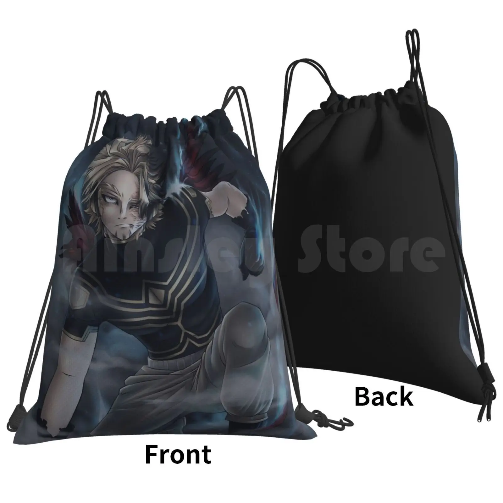 Burning Hawks Backpack Drawstring Bag Riding Climbing Gym Bag Hawks My Hero Boku No Hero Academia Bird Pro Hero Dabi Fire