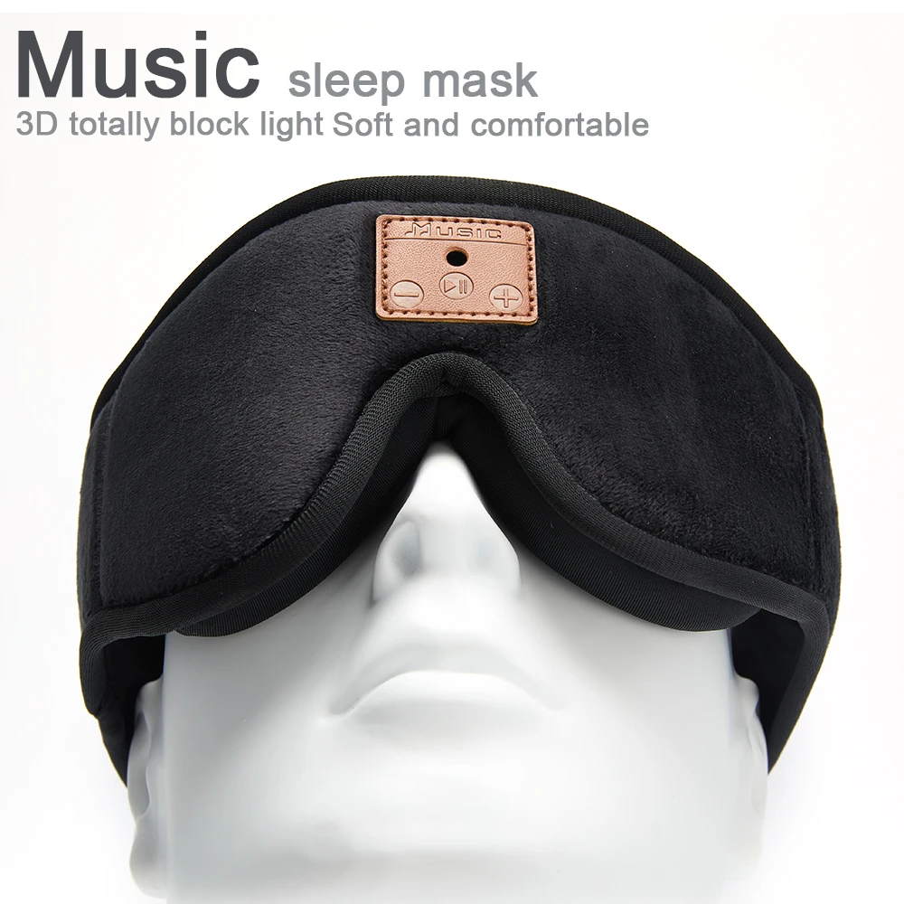 Sleep Headphones 3D Sleeping Mask Earphones Bluetooth Wireless Music Eye Mask Blindfold Sleep Aid Eye Shade Block Light Eyepatch