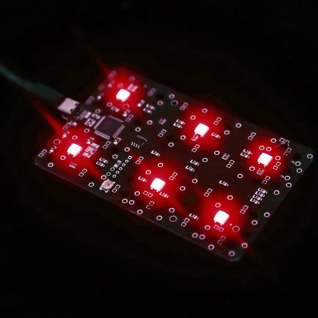 Teclado mecánico PCB programable para LOL Photoshop, teclado numérico sin Hotswap, RGB, 21, 23, 24, a través de NumPad QMK, 20%